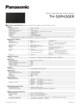 Panasonic TH-50PH30ER Datasheet