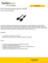 StarTech.com 55 ft Coax High Resolution Monitor VGA Cable - HD15 M/M Datasheet