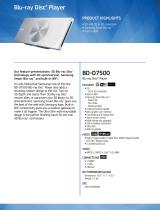 Samsung BDD7500 Datasheet