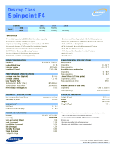 Samsung HD256GJ Datasheet