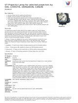 V7 for selected projectors by EIKI, CHRISTIE, DONGWON, CANON Datasheet