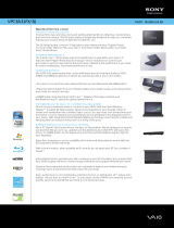 Sony VPCEA31FX/BJ Datasheet