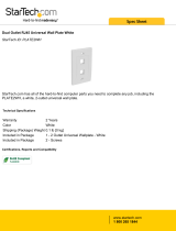 StarTech.com PLATE2WH Datasheet