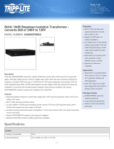 Tripp Lite SU6000XFMR2U Datasheet