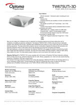 Optoma TW675UTI-3D Datasheet