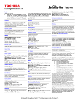 Toshiba T230 (PST4BC-008011) Datasheet