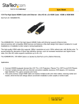 StarTech.com 3 ft Flat High Speed HDMI Cable with Ethernet - Ultra HD 4k x 2k HDMI Cable - HDMI to HDMI M/M Datasheet