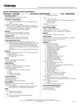 Toshiba X505-Q860 Datasheet