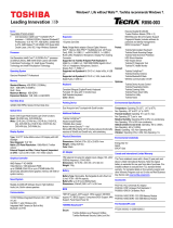 Toshiba R850 (PT520C-003002) Datasheet