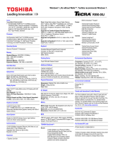 Toshiba R850 (PT524C-00J003) Datasheet