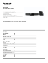 Panasonic SC-BFT800 User manual