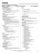 Toshiba X775-3DV78 Datasheet