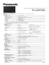 Panasonic TH-42PF30U Datasheet