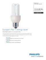 Philips Stick energy saving bulb 871150080119701 Datasheet