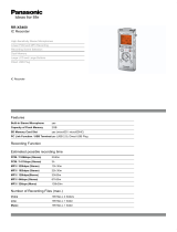 Panasonic RR-XS400E-S Datasheet