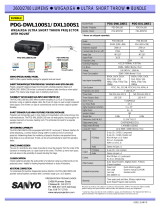 Sanyo PDG-DWL100S1 Datasheet