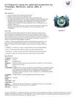 V7 for selected projectors by TOSHIBA, INFOCUS, GEHA, IBM, A Datasheet