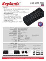 KeySonic KSK-5200 RFM US Datasheet