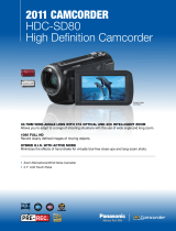Panasonic HDC-SD80K Datasheet