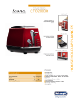 DeLonghi CTO2003R Datasheet