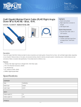 Tripp Lite Cat6 Gigabit Molded Patch Cable (RJ45 Left Angle M to RJ45 M) - Blue, 10-ft. Datasheet