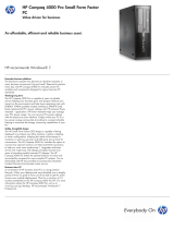 HP Compaq 4000 Pro SFF Datasheet