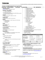Toshiba NB505-SP0166LM Datasheet
