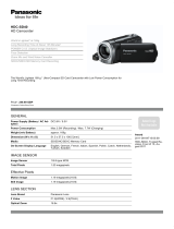 Panasonic HDC-SD40 Datasheet