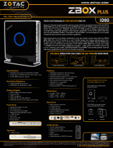 Zotac ZBOX-ID80-PLUS-U Datasheet