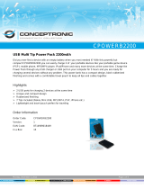 Conceptronic USB Multi Tip Power Pack 2200mAh User manual
