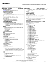 Toshiba P745-S4160 Datasheet