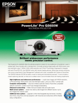 Epson PowerLite Pro G5650W Datasheet