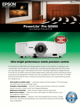 Epson PowerLite Pro G5950 Datasheet