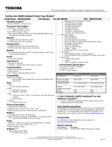 Toshiba NB305-N410BL Datasheet