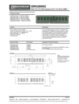 Dataram 8GB(2 x 4GB) DDR3-1333 Datasheet