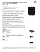 V7 Ultra Protective Sleeve for Tablet PCs up to 10.1" & iPad - Black/Grey Datasheet