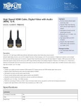 Tripp Lite High Speed HDMI Cable, Digital Video with Audio (M/M), 3-ft. Datasheet