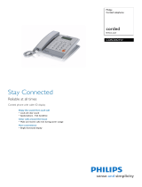 Philips Corded telephone CORD0401W Datasheet