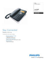 Philips Corded telephone CORD148B Datasheet