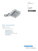 Philips Corded telephone CORD0401W Datasheet