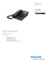 Philips Corded telephone CORD158B Datasheet