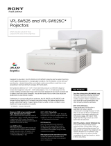 Sony VPL-SW525 Datasheet