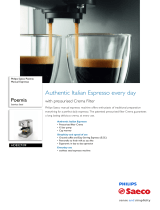 Saeco Manual Espresso machine HD8327/09 User manual