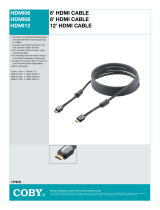 Coby 8" HDMI Cable Datasheet