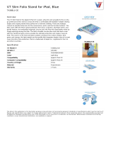 V7 Slim Folio Stand for iPad, Blue Datasheet