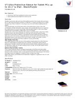 V7 Ultra Protective Sleeve for Tablet PCs up to 10.1" & iPad - Black/Grey Datasheet