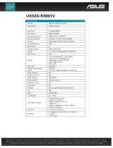 Asus UX32A-R3001V Datasheet
