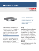 Bosch DVR 630/650 User manual