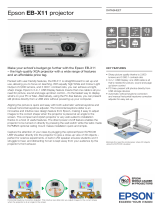 Epson EB-X11 [240v] 3yr OnSite LampWarranty for RM Datasheet