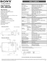 Sony VPL-DX120 Datasheet